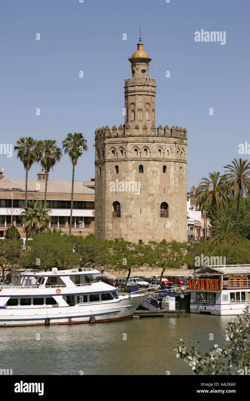 Sevilla, Spanien. Torre del Oro, Stockfoto