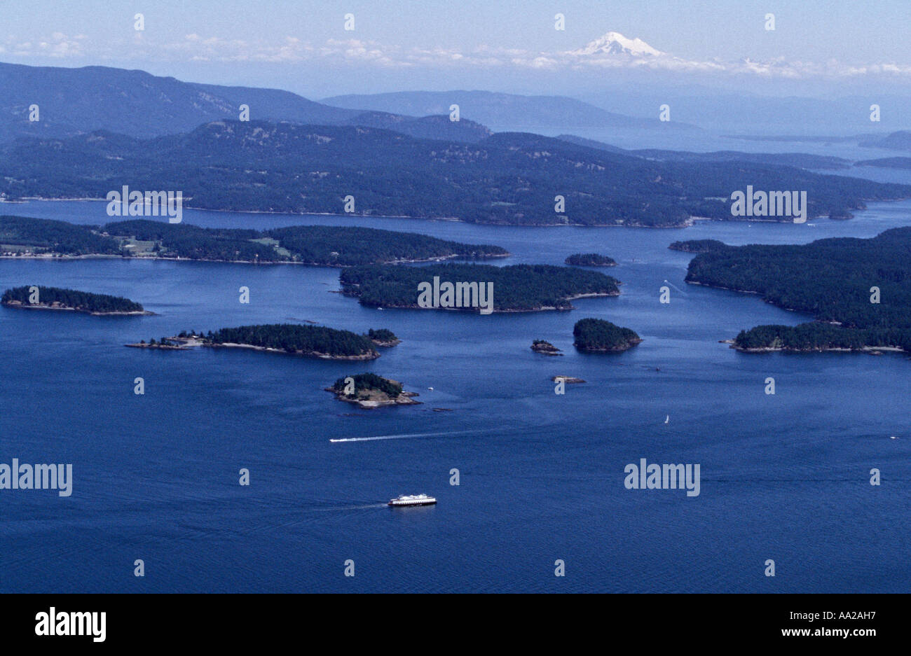 lx373 San Juan Islands, Luftbild. Washington USA Pazifik Foto Copyright Brandon Cole Stockfoto