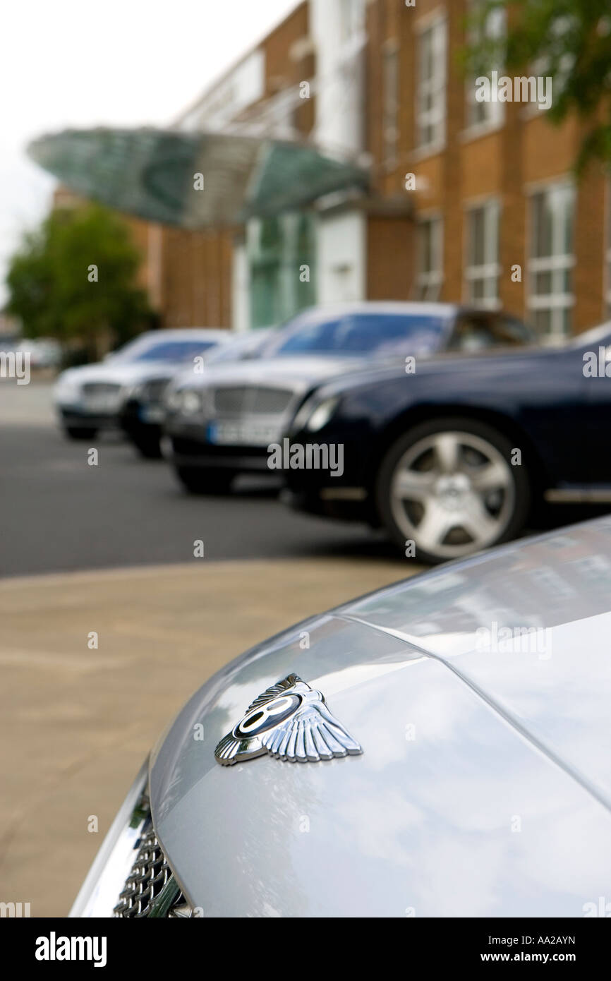 Bentley-Fahrzeuge im Werk in Crewe Stockfoto