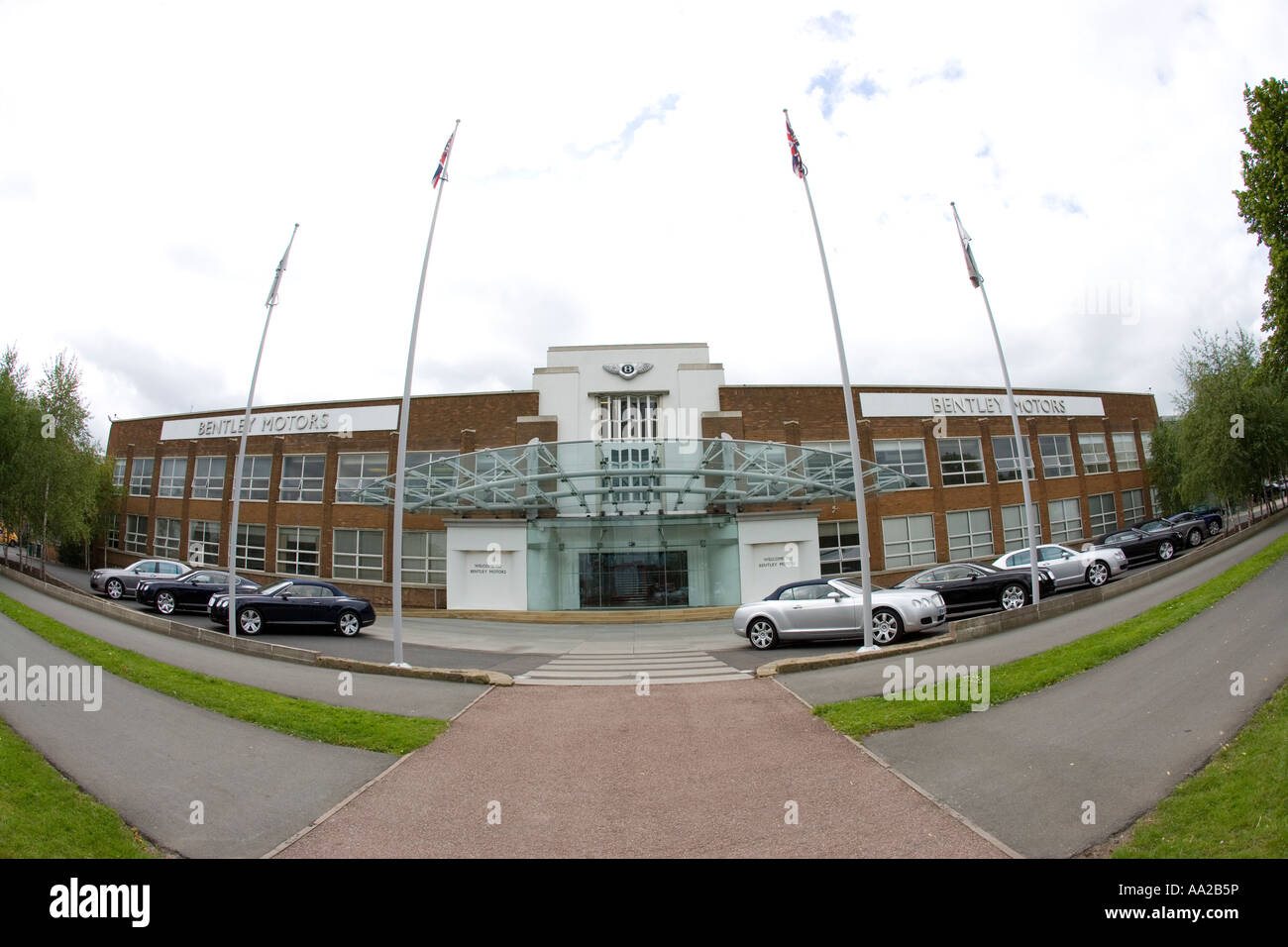Bentley-Fahrzeuge im Werk in Crewe Stockfoto