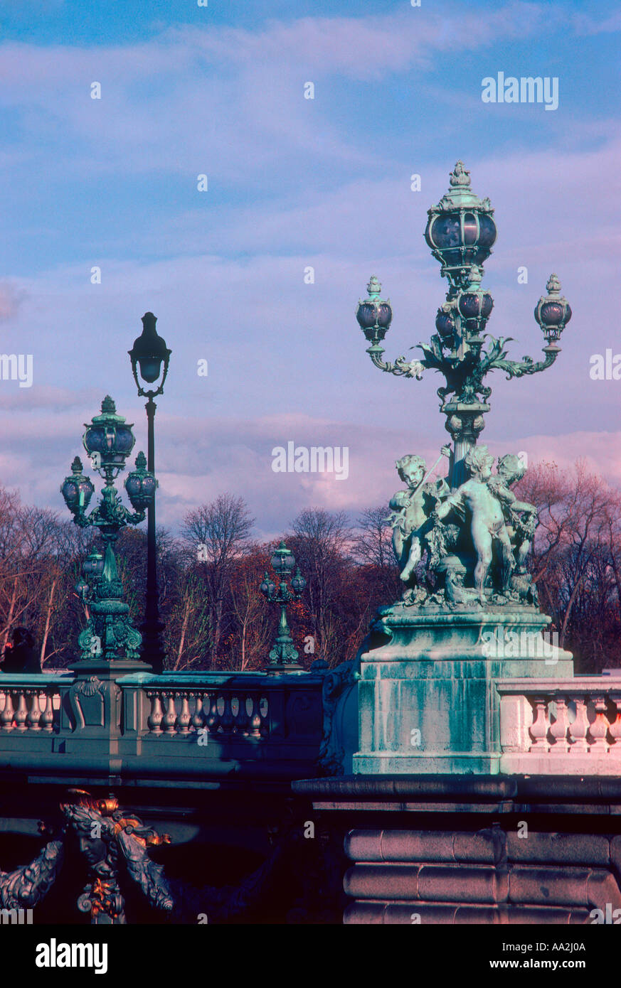 Alexandre III Brücke. Paris. Frankreich Stockfoto
