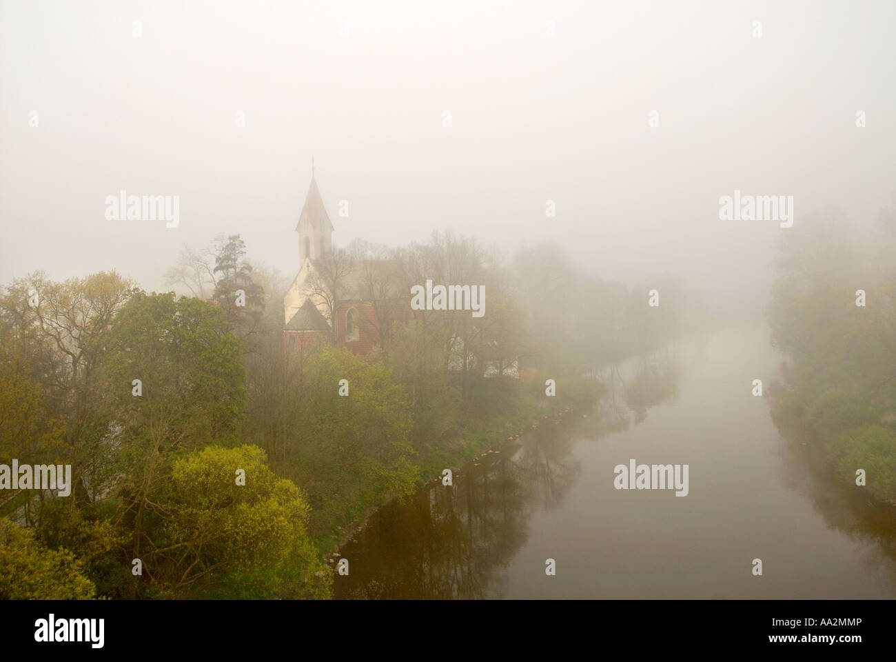 Foggy Day, Prag, Tschechische Republik Stockfoto