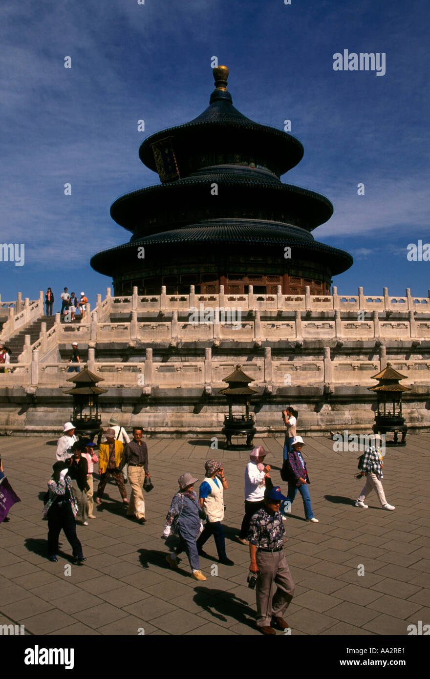 Halle des Gebetes für eine gute Ernte, Tempel des Himmels Park, Tiantan Park, Qinian Dian, Peking, Peking, China, Asien Stockfoto