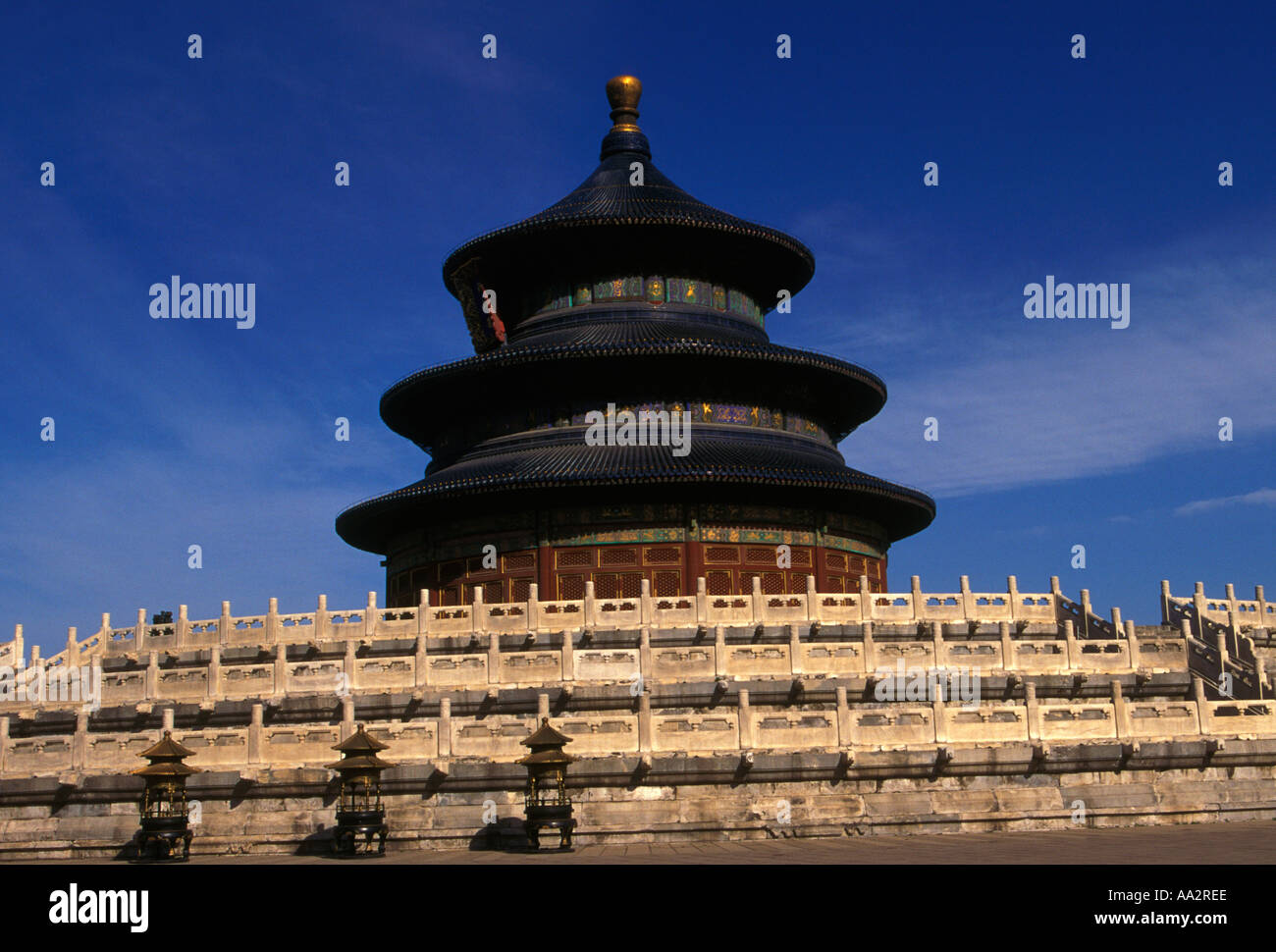 Halle des Gebetes für eine gute Ernte, Tempel des Himmels Park, Tiantan Park, Qinian Dian, Peking, Peking, China, Asien Stockfoto