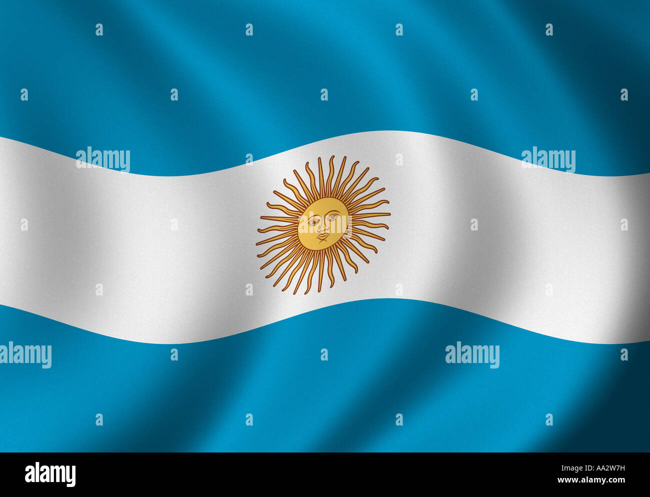 Flagge von Argentinien Stockfoto