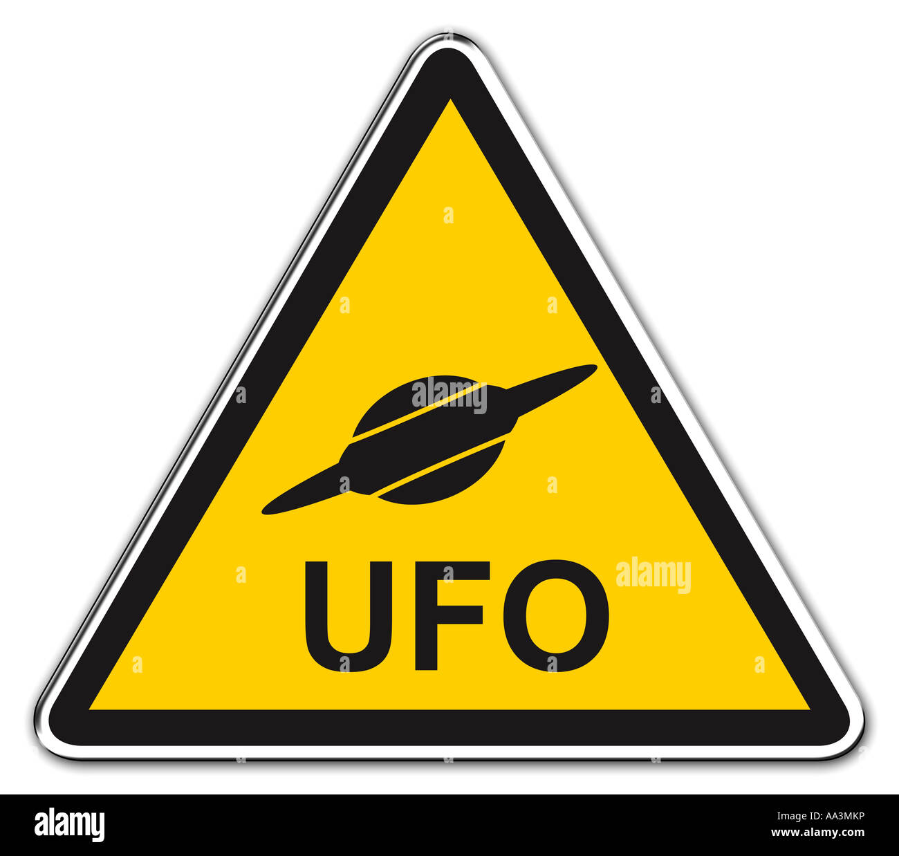 UFO-Warnung Stockfoto