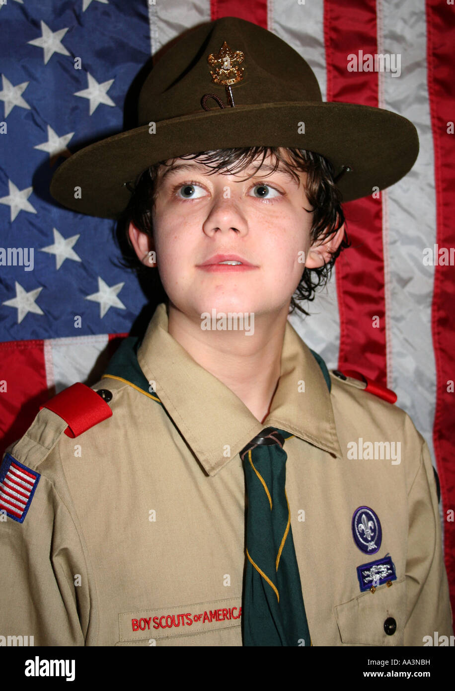 Merit Badge Schärpe, Pfadfinder von Amerika, USA Stockfotografie - Alamy