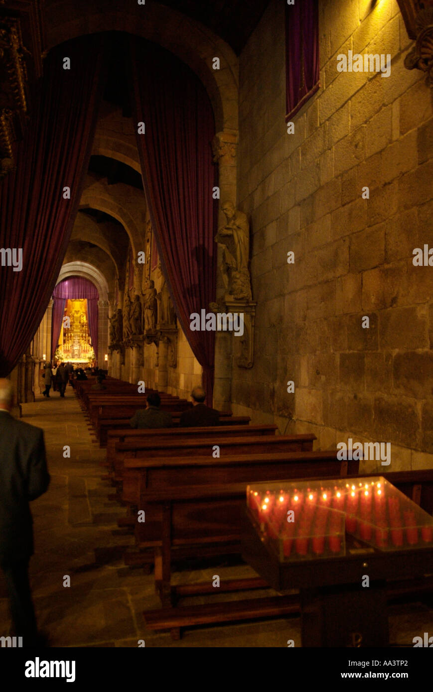 Im Inneren der Sé Catedral de Braga, Portugal Stockfoto
