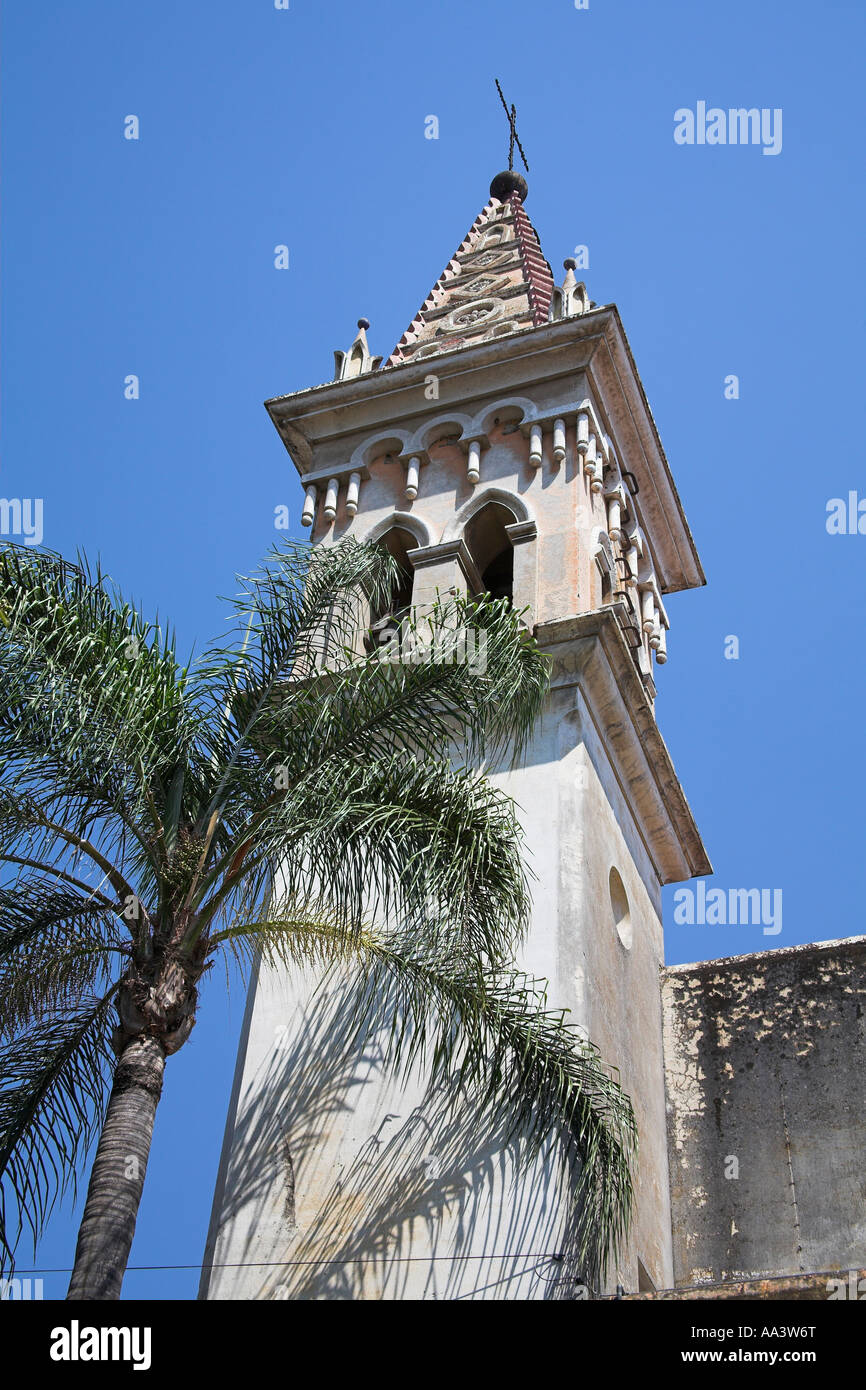 Bell tower, Our Lady of Fatima Church, Cuernavaca, Morelos State, Mexico Stockfoto