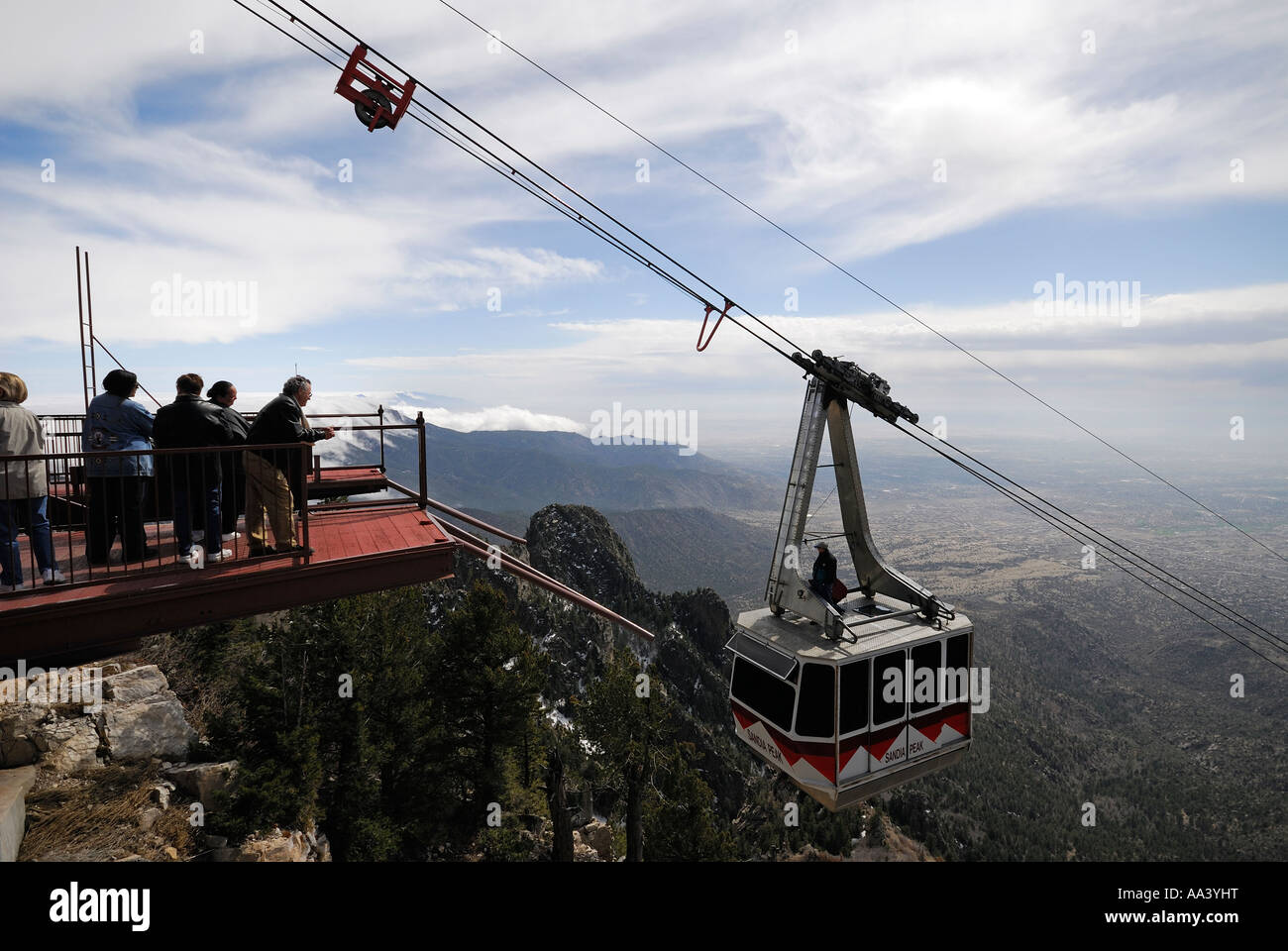 Albuquerque, New Mexico, genießen Sie vom der Sandia Straßenbahn. Stockfoto