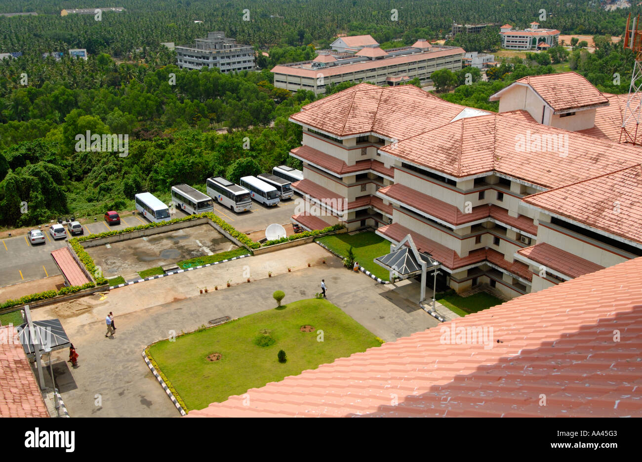 Blick über Technopark, Trivandrun, Kerala, Indien Stockfoto