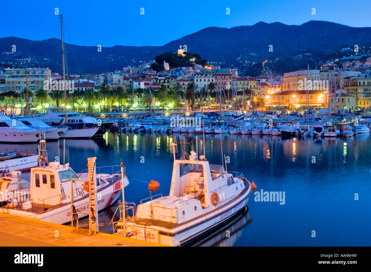 Blick auf San Remo Stockfoto