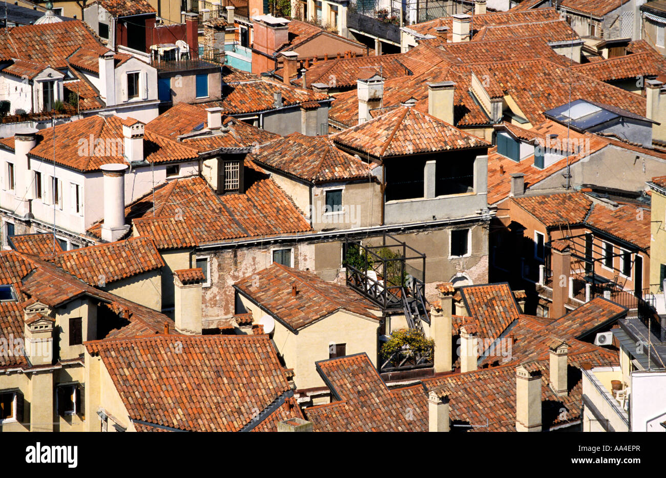 Blick über die Dächer in Venedig, Italien Stockfoto