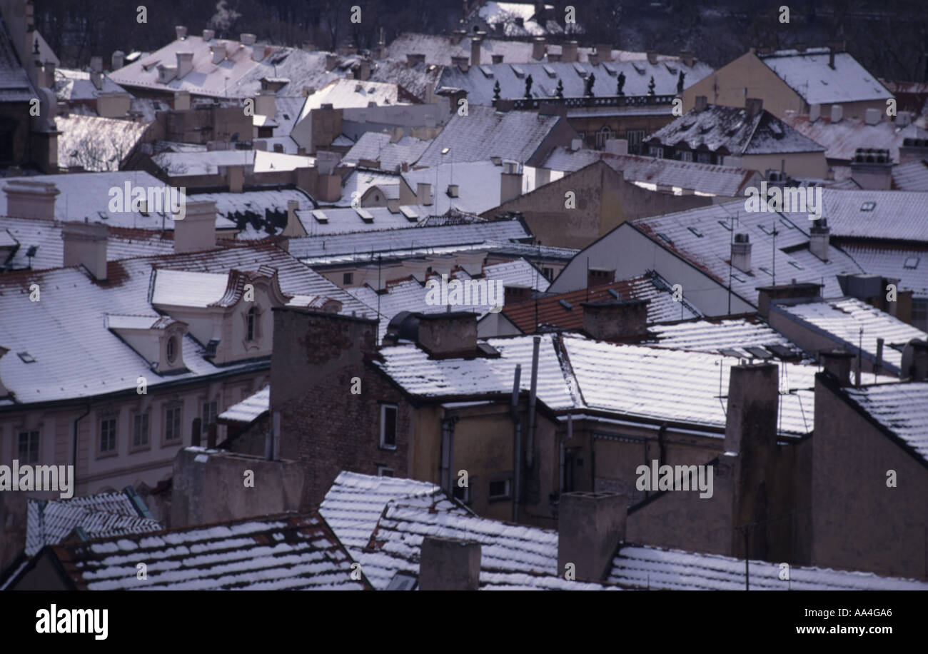 Prag-Ton-Dächer Stockfoto
