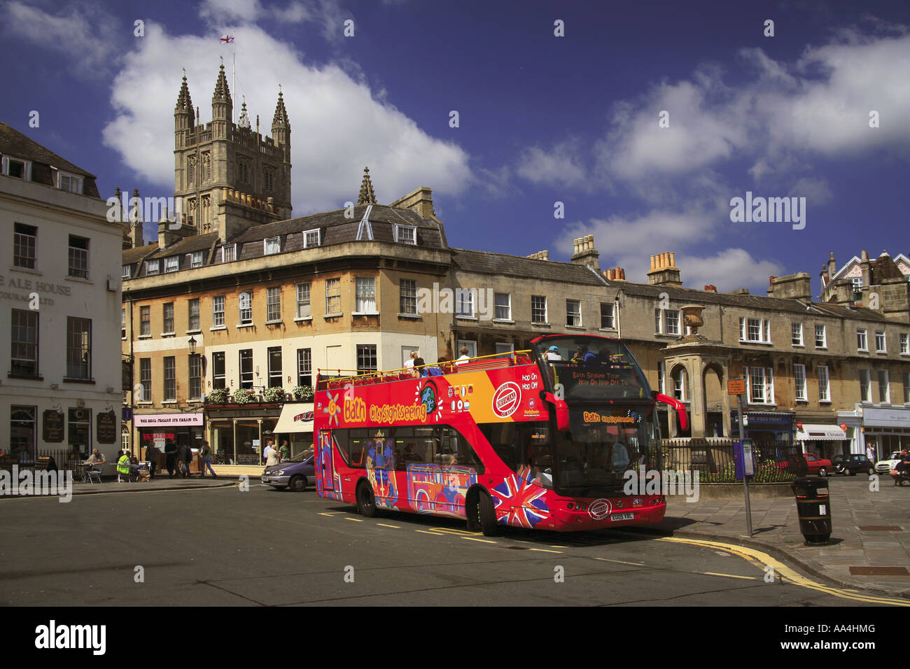 Open Top Sightseeing-Bus in Bad North East Somerset England UK Stockfoto