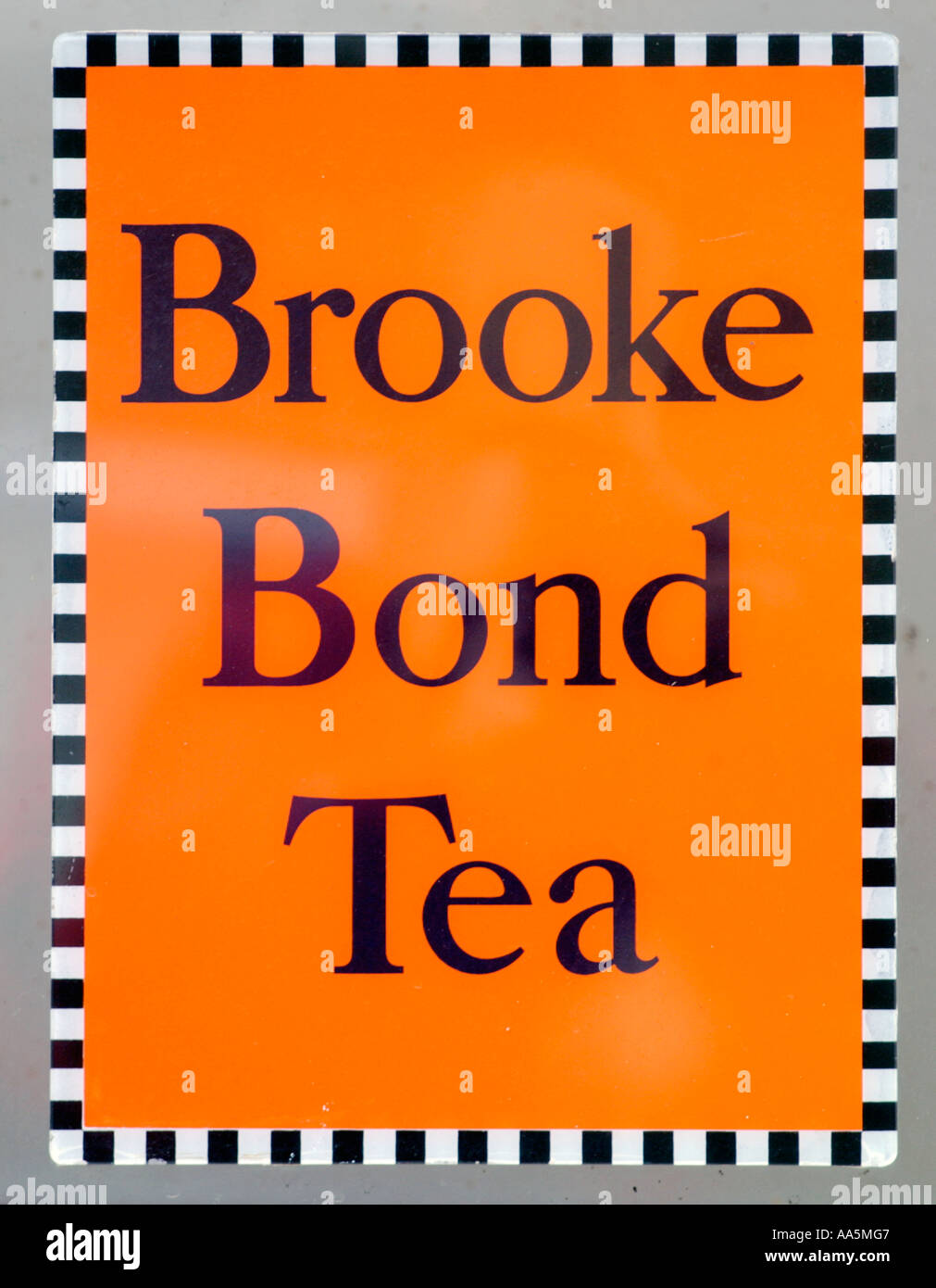 Alte original BROOKE BOND Tee Emailleschild UK Stockfoto