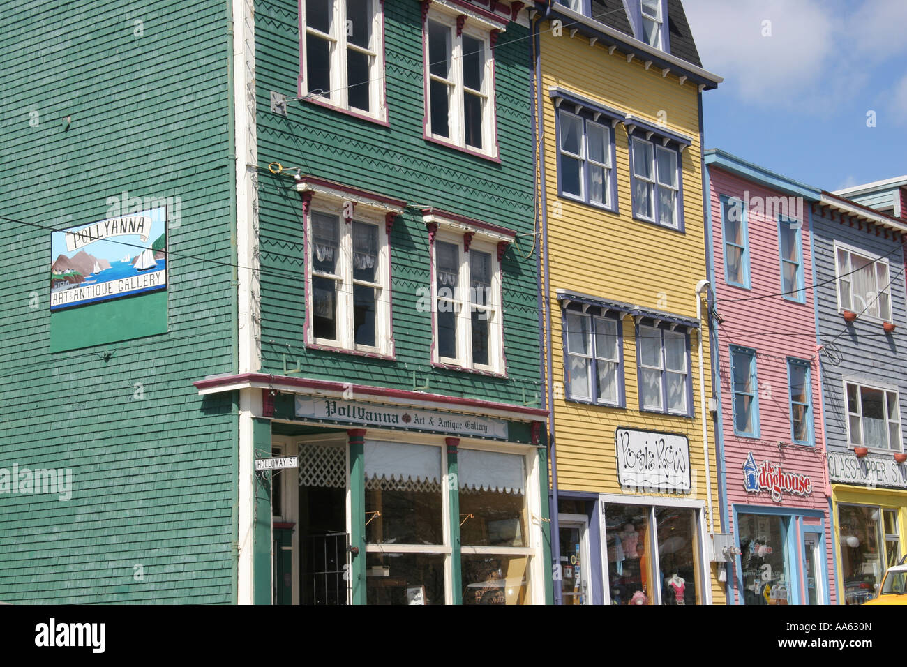 Alte Läden in der Innenstadt von St. John s Neufundland Stockfoto