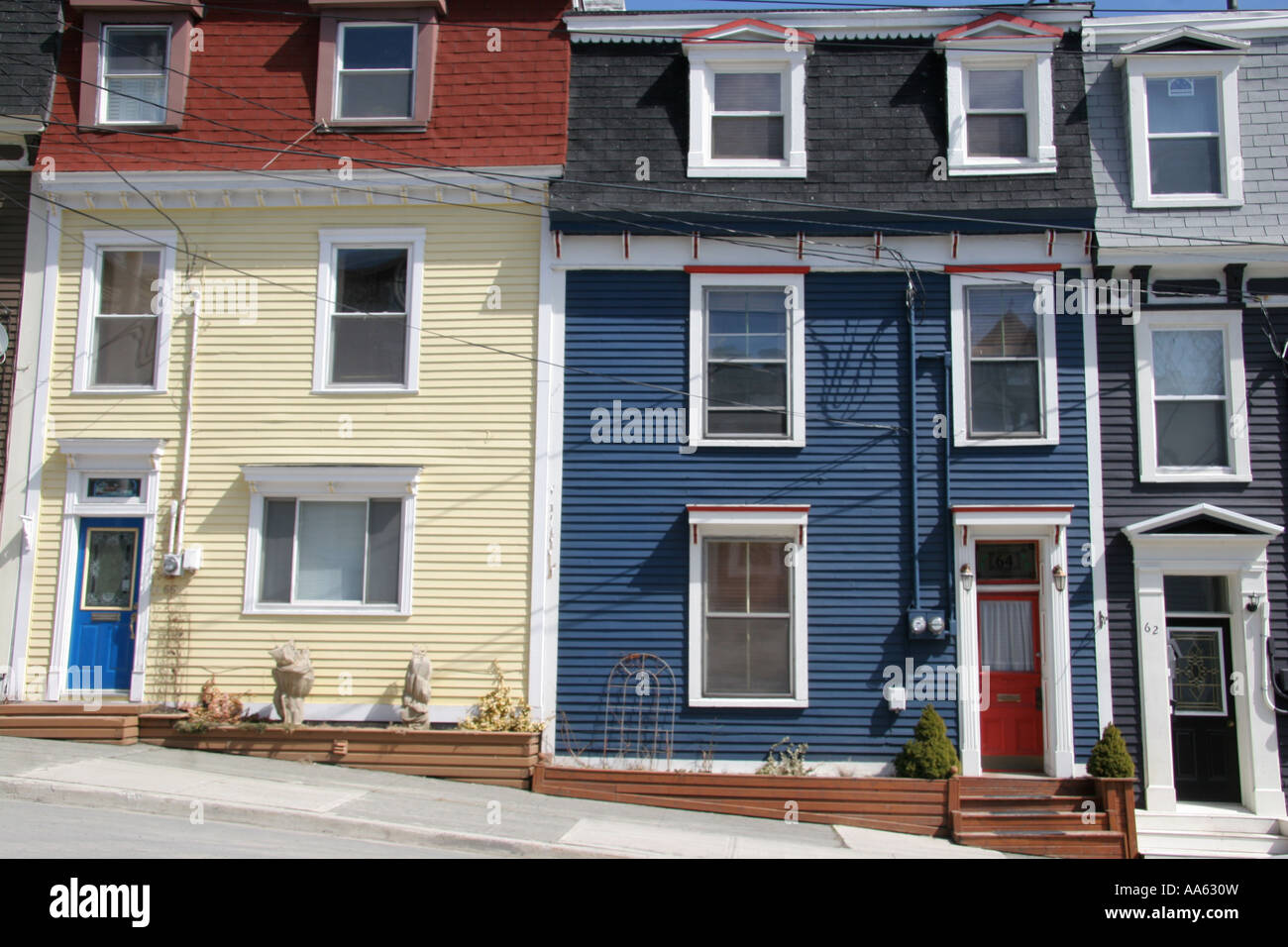 Alte Häuser in St. John s Neufundland Kanada Stockfoto