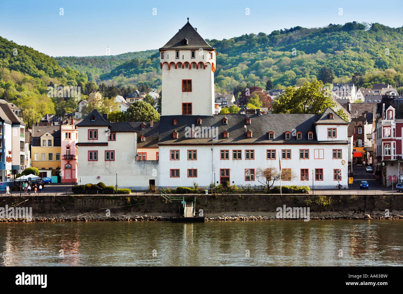Stadtmuseum Boppard, Deutschland mit der Promenade am Rhein, Rheintal, Rheinland-Pfalz, Europa Stockfoto