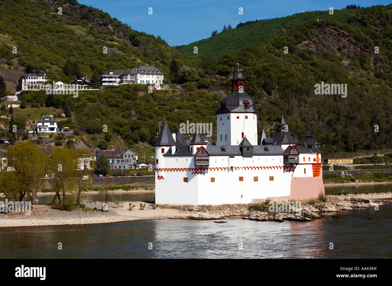 Burg Pfalz am Rhein in Deutschland, Europa Stockfoto