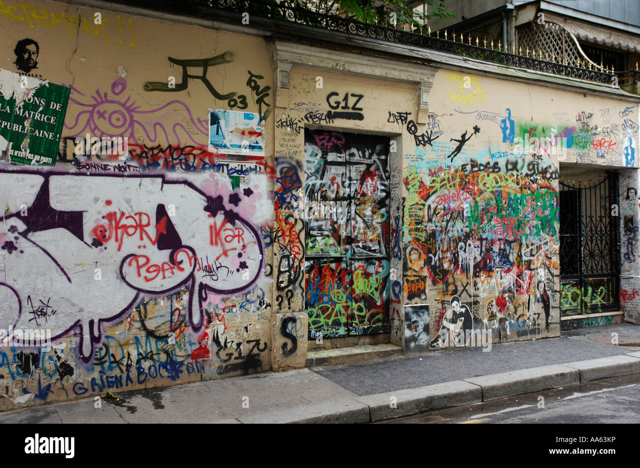5 Bis rue de Verneuil ehemalige Heimat von Serge Gainsbourg französische Sängerin Paris Frankreich Stockfoto