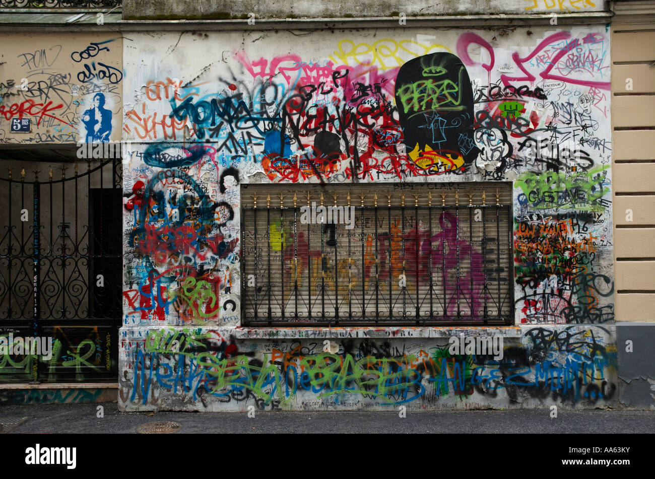 5 Bis rue de Verneuil ehemalige Heimat von Serge Gainsbourg französische Sängerin Paris Frankreich Stockfoto