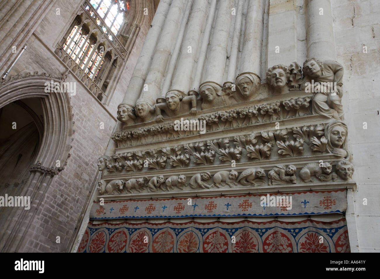 Innere des sieht Kathedrale Orne Normandie Frankreich Stockfoto