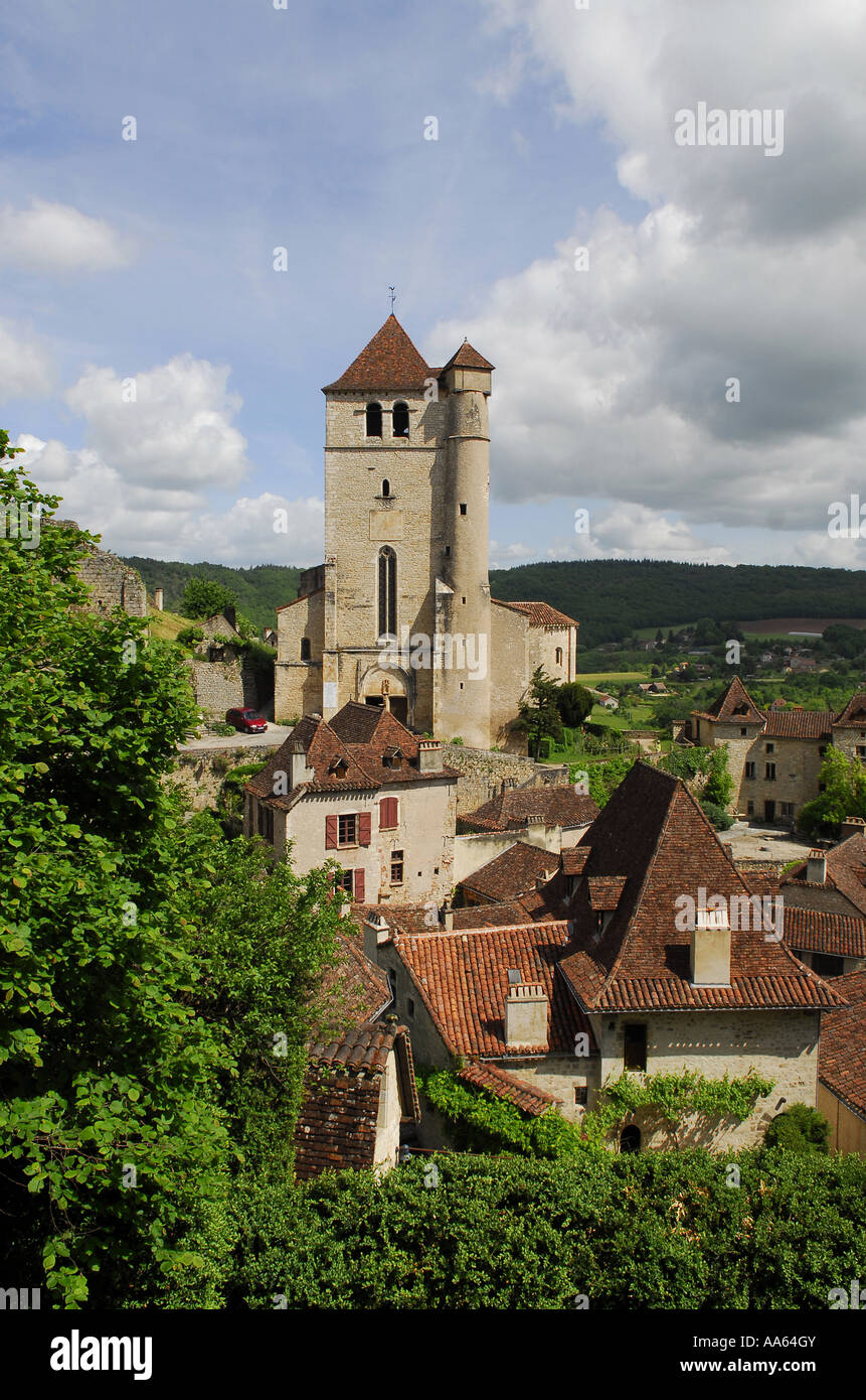 St Cirq Lapopie, Dordogne, Frankreich Stockfoto