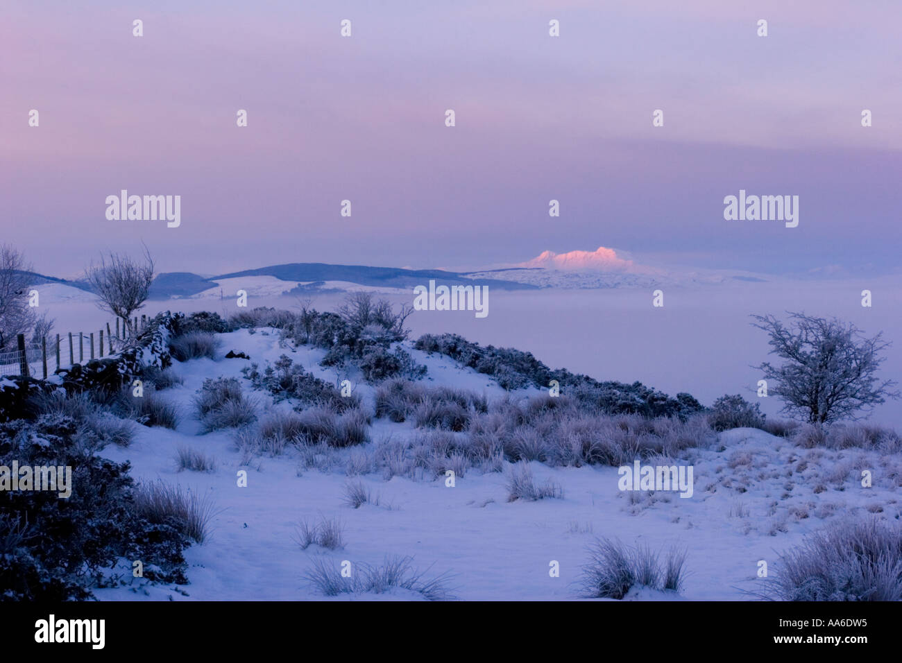 Aran Benllyn und Aran Fawddwy von oben Sarnau Stockfoto