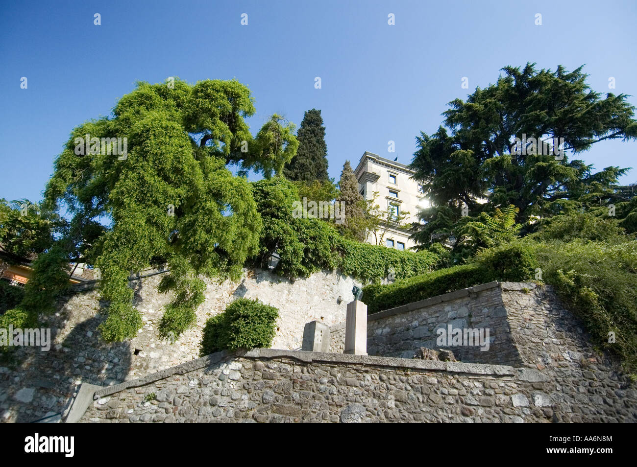 Der Aufstieg zum Schloss von Udine Stockfoto