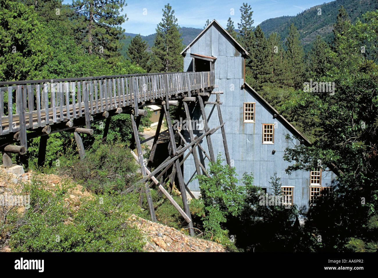 Elk240 2019 Kalifornien Motherlode Sierra Stadt historisches Museum Kentucky, die meine Mühle Stempel Stockfoto