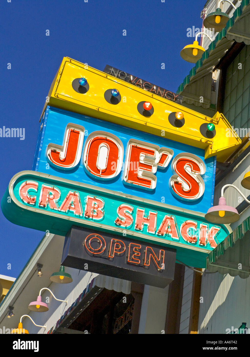 Renommierte Fisch Restaurant Leuchtreklame an Fishermans Wharf San Francisco Kalifornien USA Stockfoto
