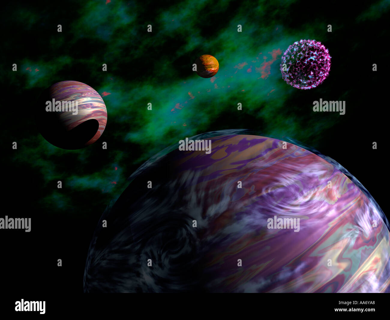 Fremde Planeten, konzeptionelle Darstellung Stockfoto