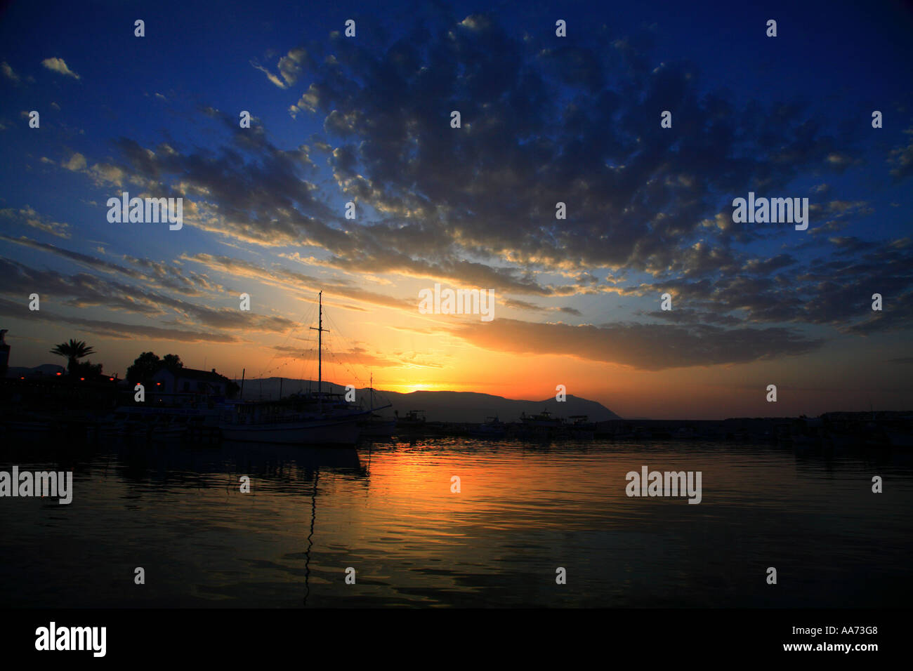 Latchi Harbour Sonnenuntergang 4 Stockfoto