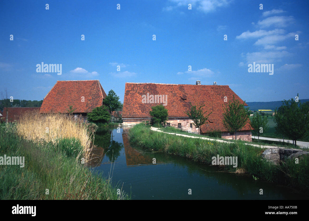 Deutschland Bayern Bad Windsheim Museum Dorf Landwirtschaft Wassermühle
