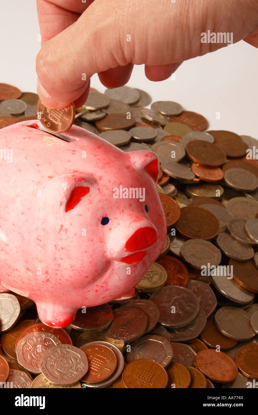Sparkasse Piggy Stockfoto