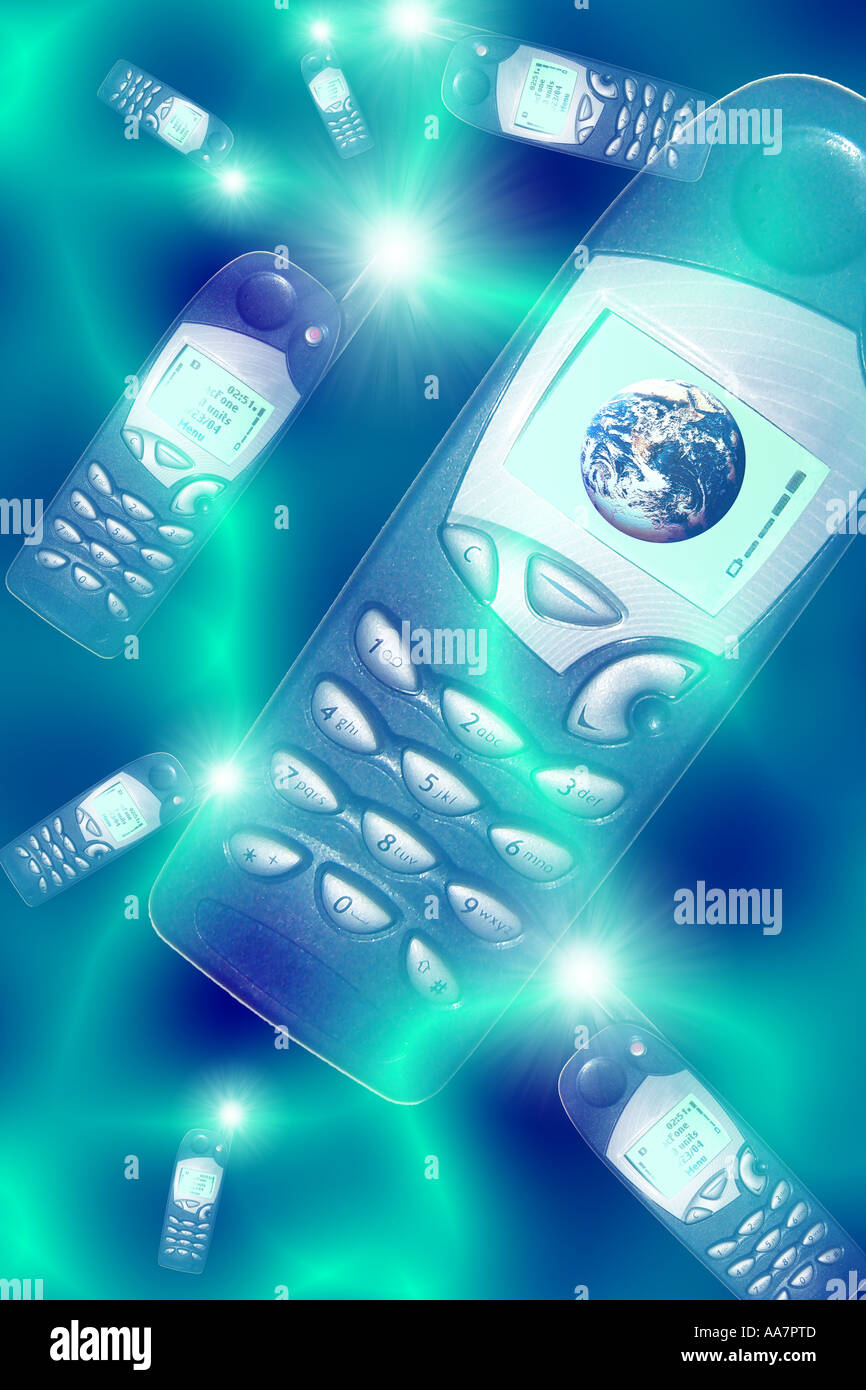 Globale digitale Kommunikation Stockfoto