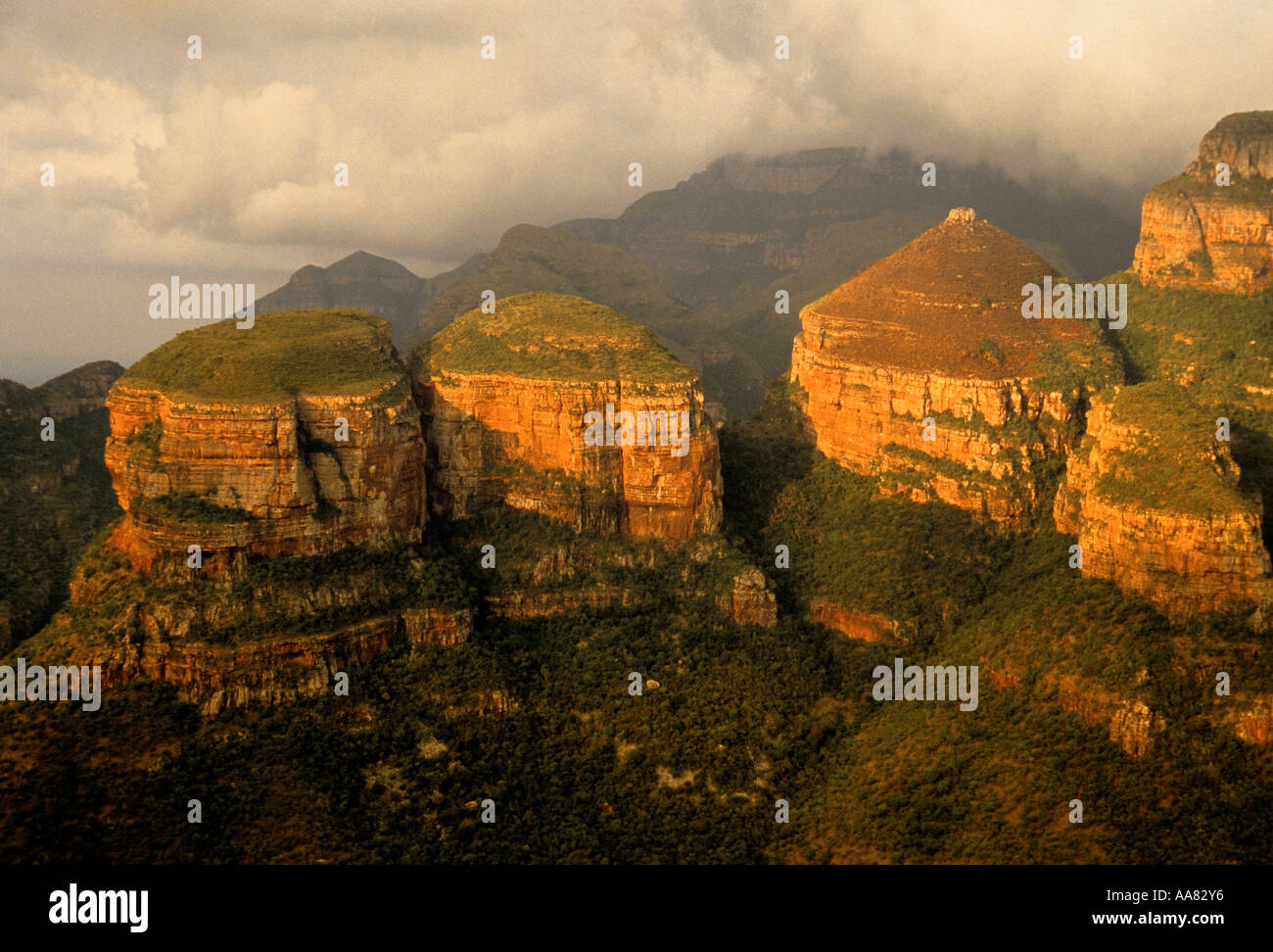 Blyde River Canyon drei Rondavels Felsformation auf der Panorama Route in Mpumalanga Südafrika Stockfoto