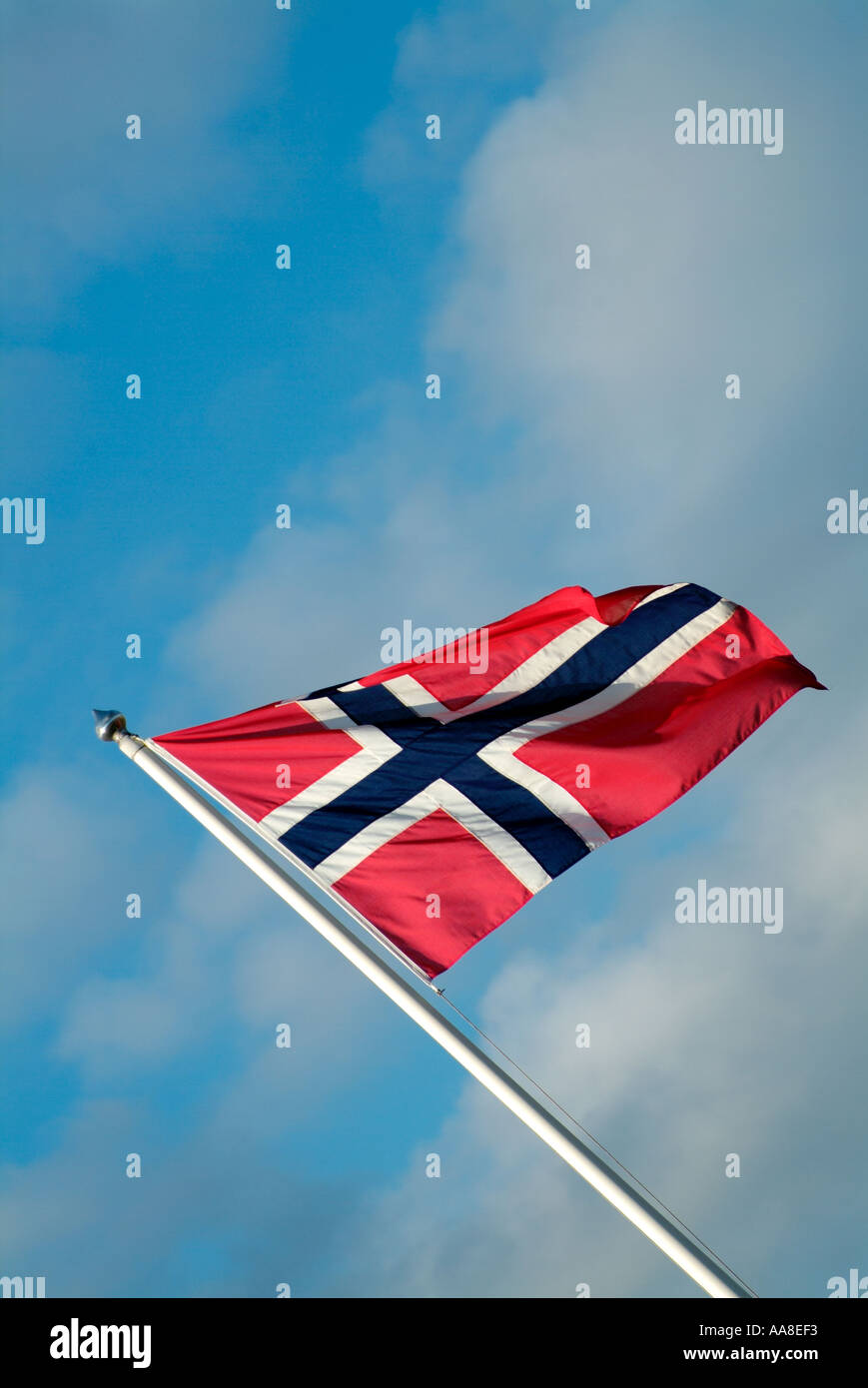 Norwegen Flagge Norwegisch Skandinavien Stockfoto