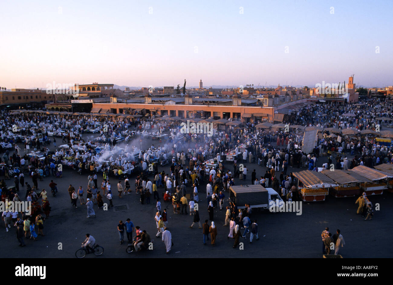 Marokko Marrakesch Plaza Platz Jema al Fna Stockfoto