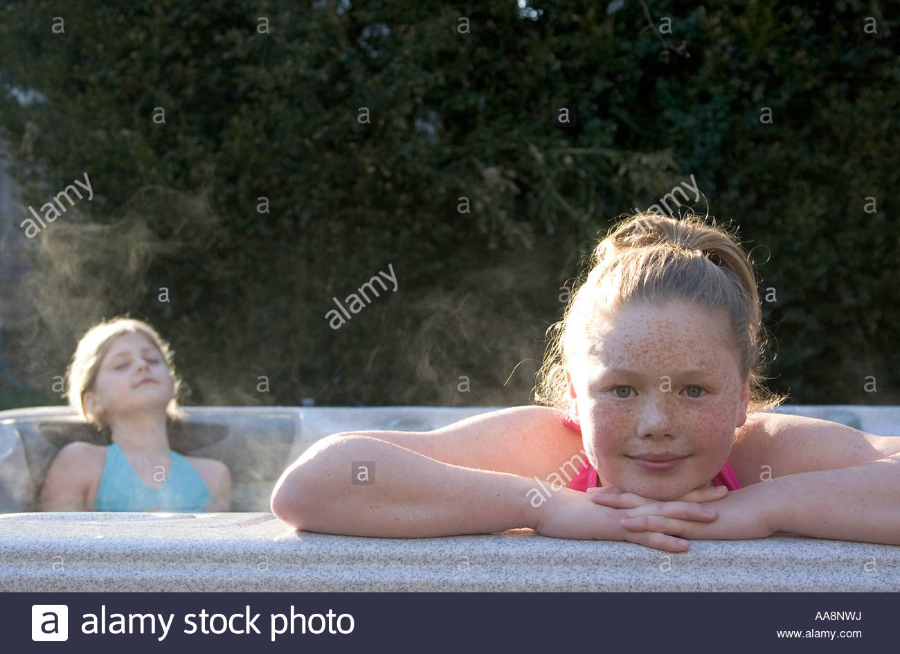 mit Mädchen Whirlpool mit Mädchen Whirlpool