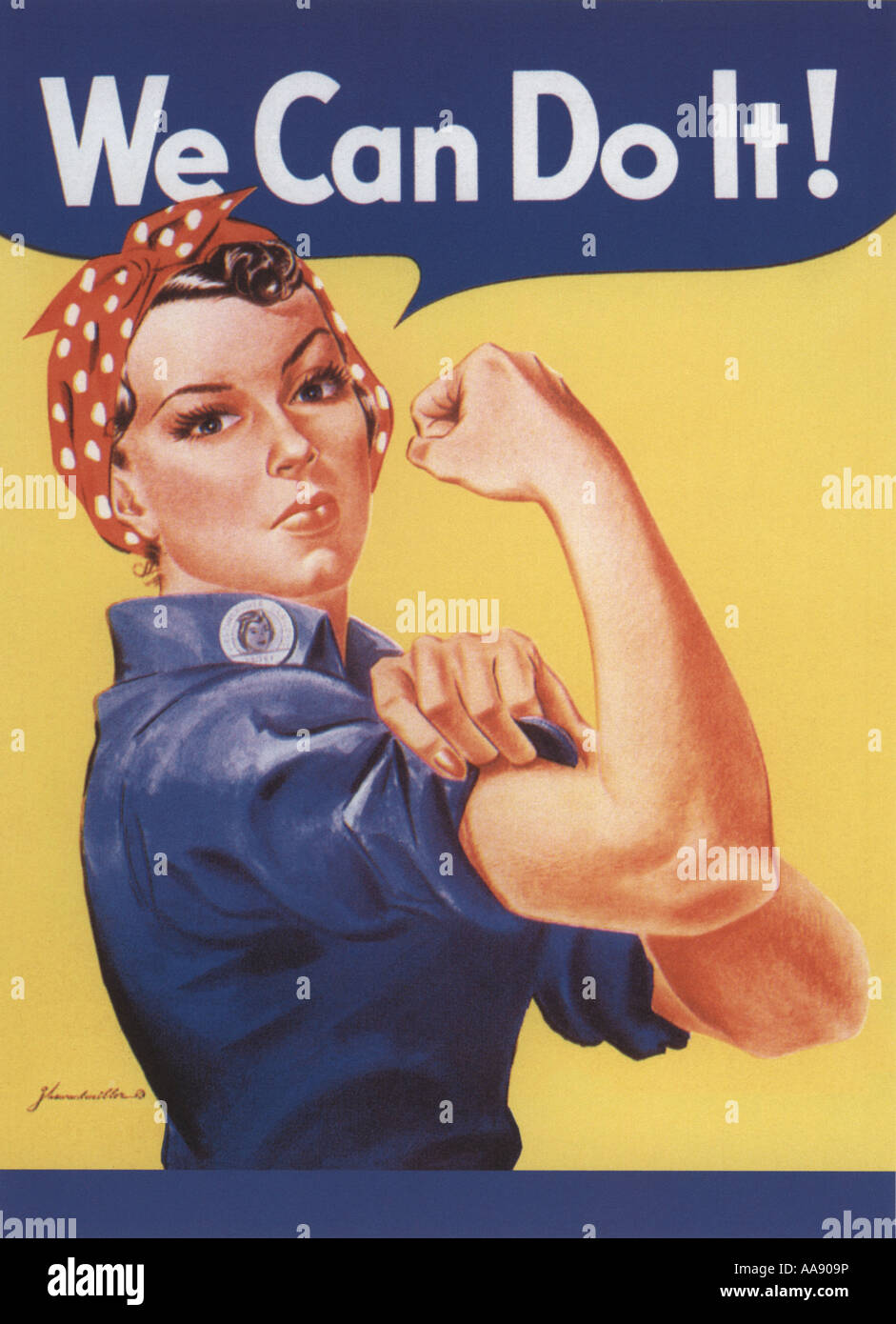 WWII Era, Poster für Frauen, die Kriegsanstrengungen zu helfen Stockfoto