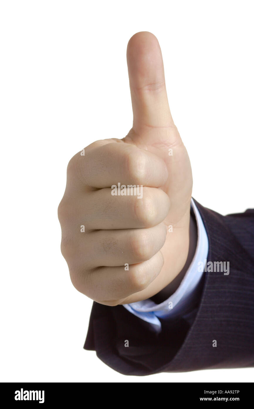 Daumen nach oben Stockfoto