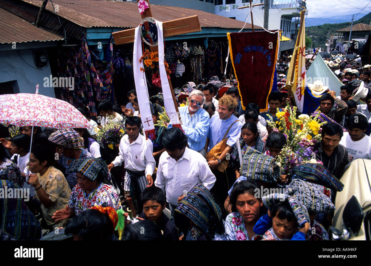 Religiöse Zeremonie de Santiago Atitlan, Guatemala Stockfoto Religiöse Zeremonie de Santiago Atitlan, Guatemala Stockfoto
