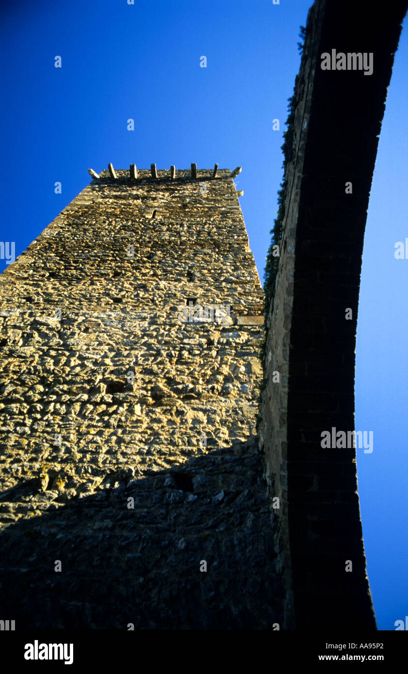 Romanischen Kreuzgang St Pere de Rodes Kloster Costa Brava Katalonien in Spanien Stockfoto