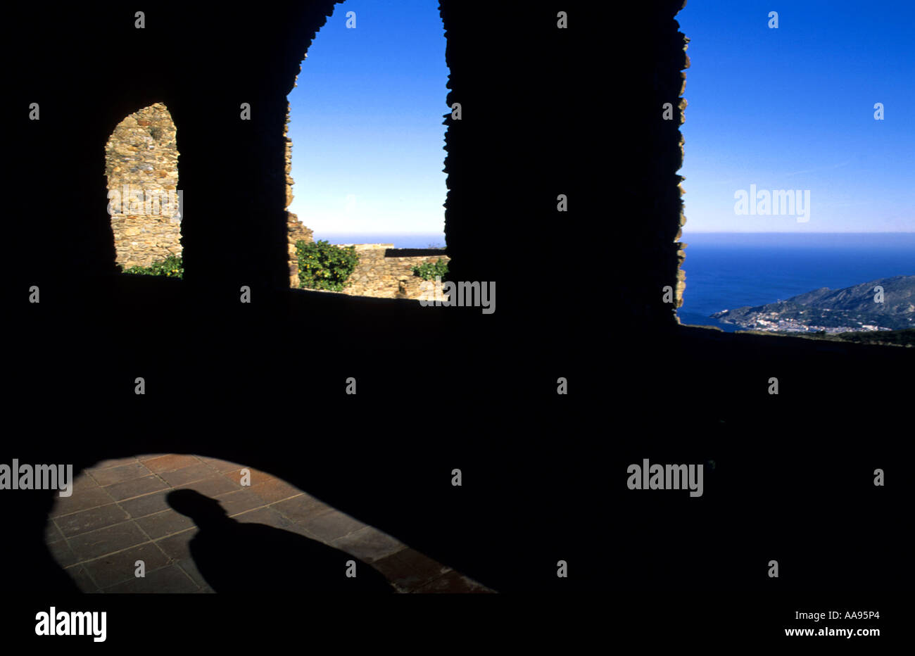 Kloster St. Pere de Rodes Costa Brava Katalonien in Spanien Stockfoto