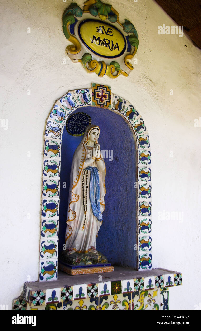 Betende Maria Figur, Mission Asistencia San Antonio de Pala, Pala, Kalifornien, USA Stockfoto Betende Maria Figur, Mission Asistencia San Antonio de Pala, Pala, Kalifornien, USA Stockfoto