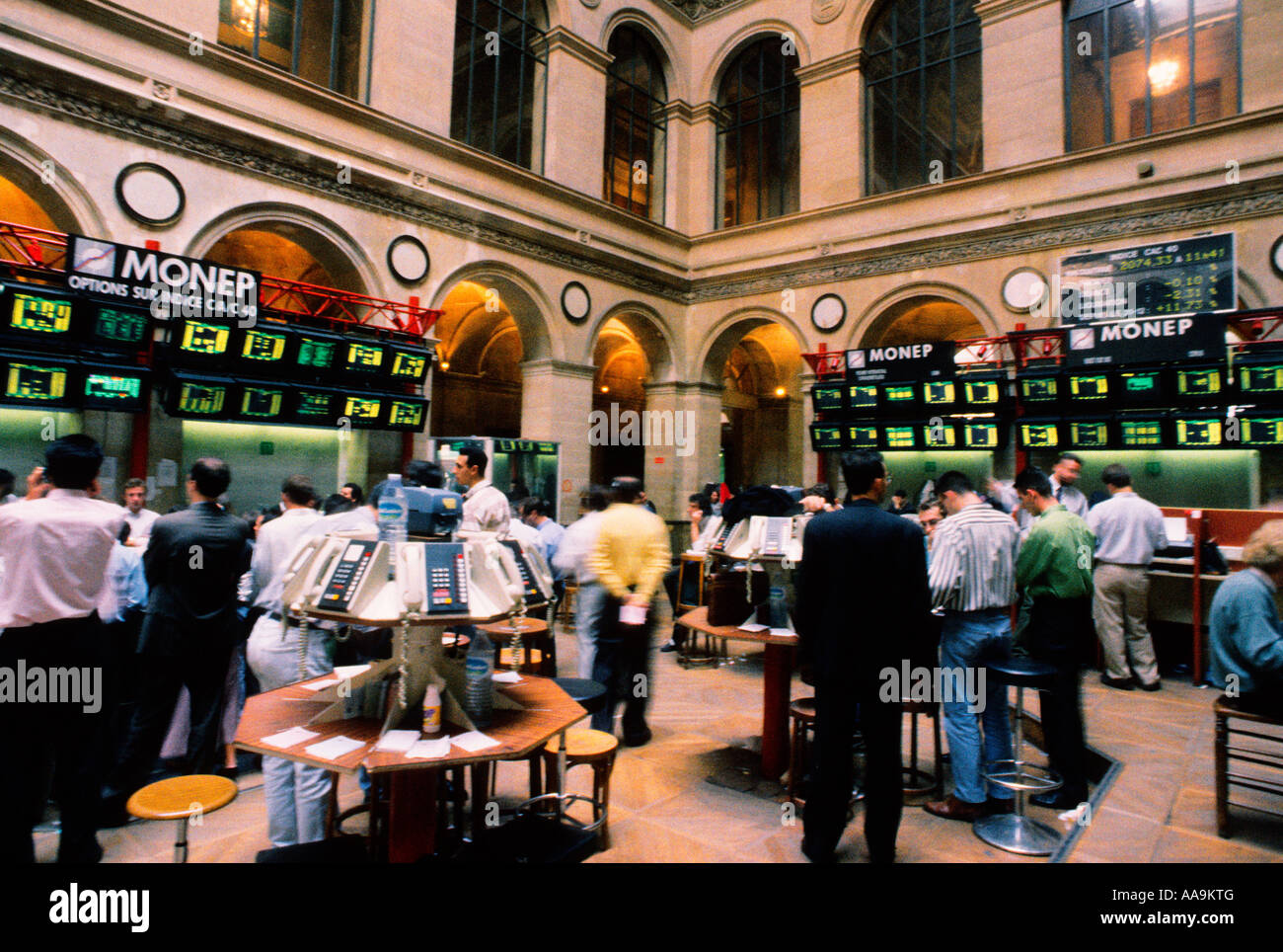 Frankreich Paris Floor der alten französischen Börse Handel Stockfoto