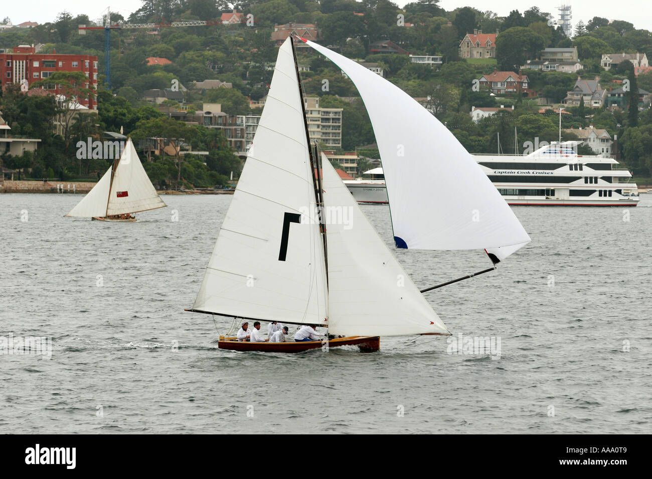 Segelboote in Sydney Hafen Australien. Stockfoto