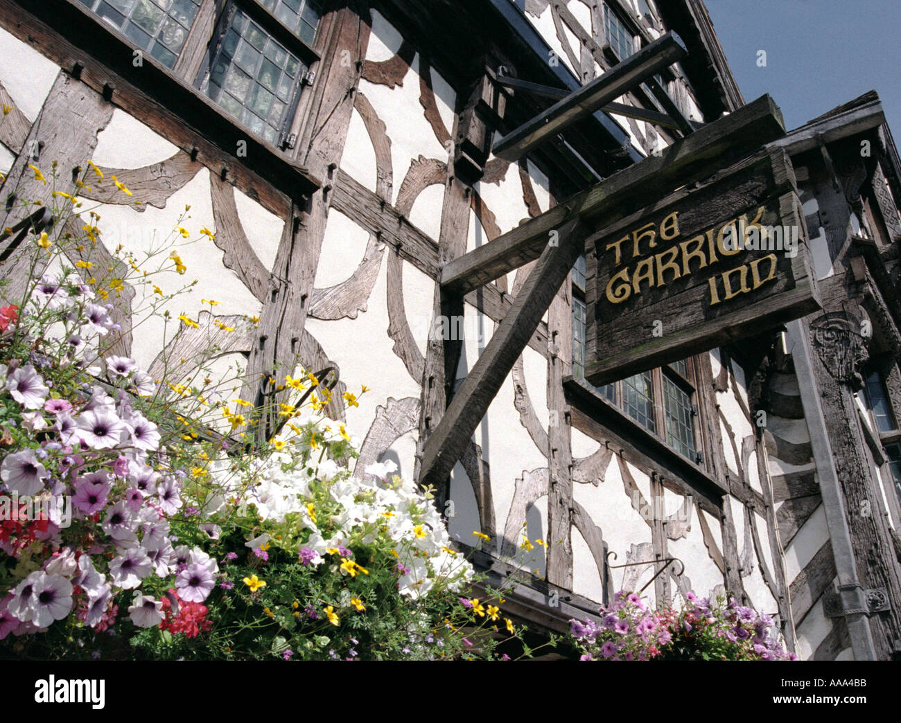 Melden Sie für Garrick Inn Stratford-upon-Avon, Vereinigtes Königreich Stockfoto